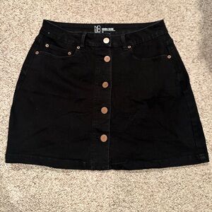Black button up skirt high rise